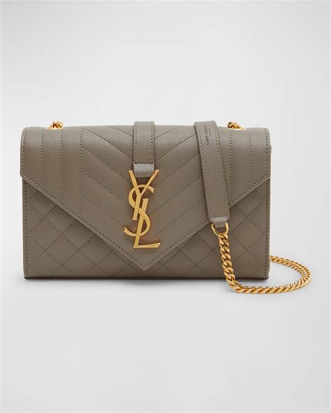 envelope triquilt small ysl shoulder bag in grained leather|SAINT LAURENT Envelope small quilted textured.